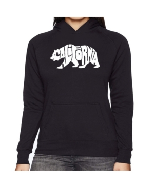 image of La Pop Art Women-s Word Art Hooded Sweatshirt -California Bear
