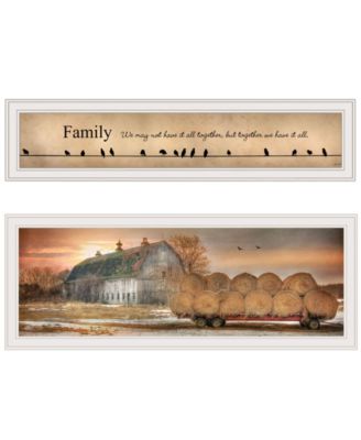 Together Blessed We Have It All 2-Piece Vignette by Lori Deiter, White Frame, 39" x 15"