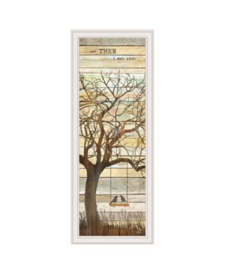 and then I met You by Marla Rae, Ready to hang Framed print, White Frame, 15" x 39"