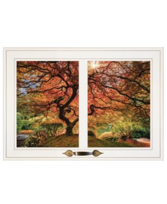 First Colors of Fall I by Moises Levy, Ready to hang Framed Print, White Window-Style Frame, 21" x 15"