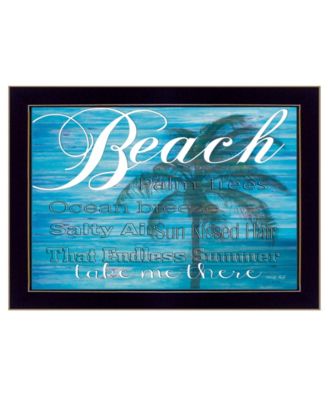 Take Me There By Cindy Jacobs, Printed Wall Art, Ready to hang, Black Frame, 14" x 10"