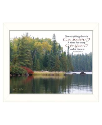 To Everything There is a Season by Kim Norlien, Ready to hang Framed Print, White Frame, 18" x 14"