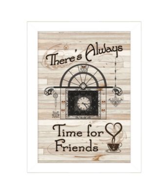 Time for Friends by Millwork Engineering, Ready to hang Framed Print, White Frame, 10" x 14"