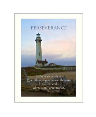 Perseverance By Trendy Decor4U, Printed Wall Art, Ready to hang, White Frame, 14" x 10"