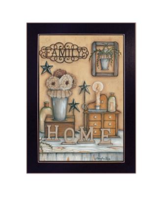Family by Mary Ann June, Ready to hang Framed Print, Black Frame, 14" x 20"