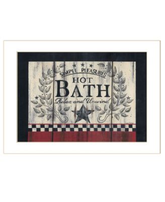Hot Bath by Linda Spivey, Ready to hang Framed Print, White Frame, 18" x 14"