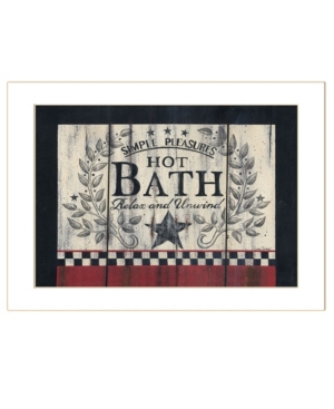 Trendy Decor 4U Hot Bath by Linda Spivey Ready to hang Framed Print White Frame 18