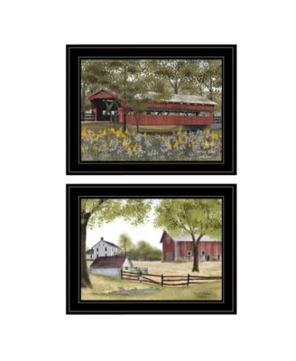 The Spring House 2-Piece Vignette by Billy Jacob, Black Frame, 19" x 15"