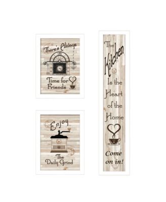 The Kitchen Collection I 3-Piece Vignette by Millwork Engineering, White Frame, 10" x 32"