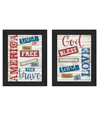 American Collection By Marla Rae, Printed Wall Art, Ready to hang, Black Frame, 30" x 19"