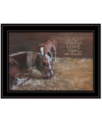 A Mother Love Horses by Pam Britton, Ready to hang Framed Print, Black Frame, 19" x 15"