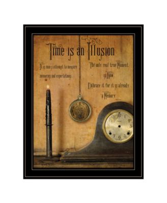 Time is an Illusion by Billy Jacobs, Ready to hang Framed Print, Black Frame, 21" x 27"