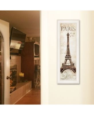 Paris Panel by Cloverfield Co, Ready to hang Framed Print, White Frame, 8" x 23"