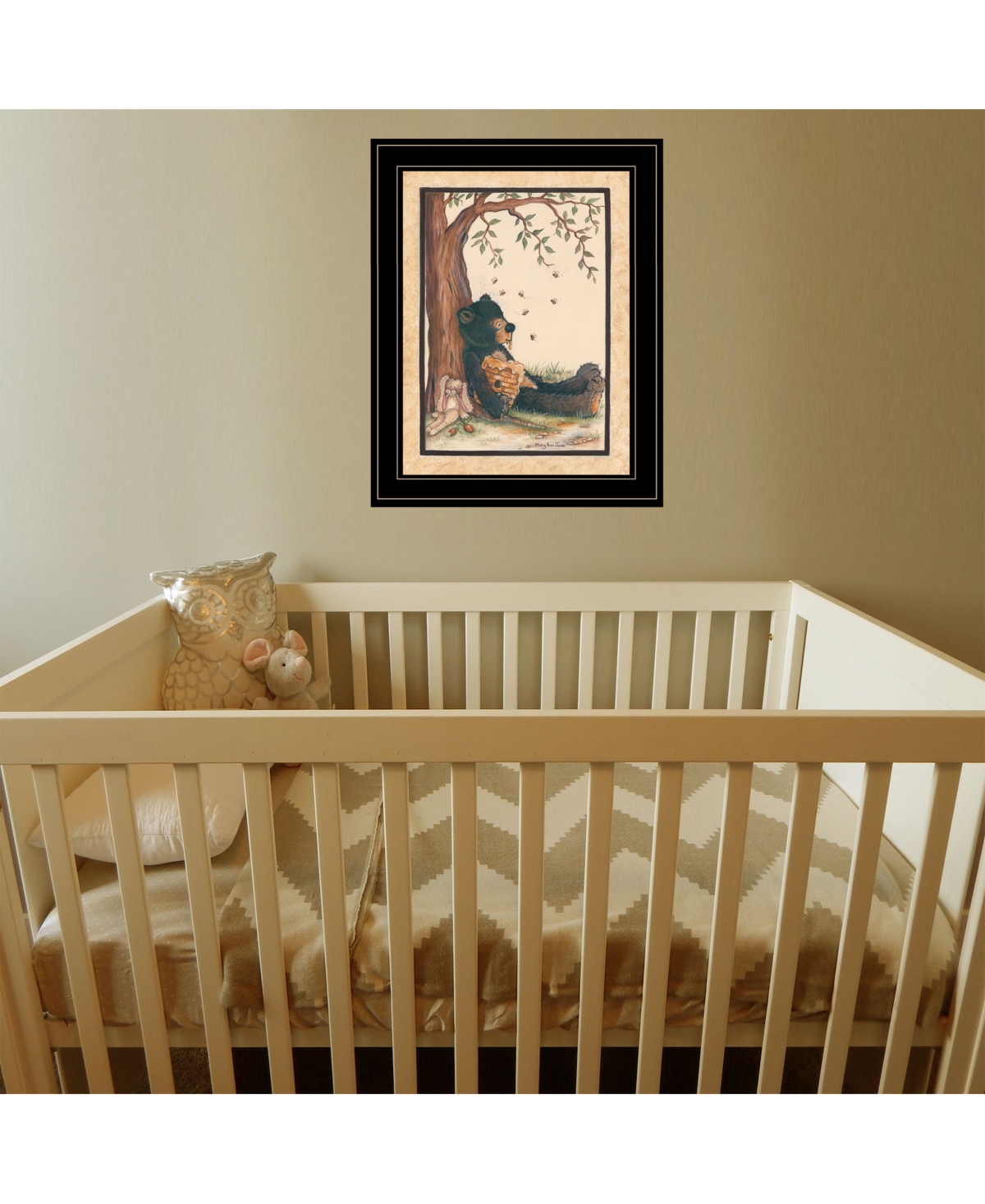 Trendy Decor 4U Nap Time by Mary June, Ready to hang Framed Print, Black Frame,