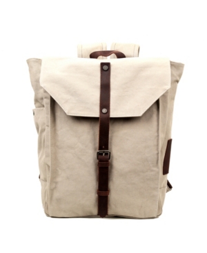 Tsd Brand Sunny Trail Canvas Backpack In Ivory