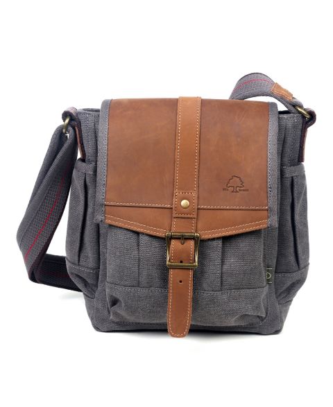 Женская сумка TSD BRAND Turtle Ridge Canvas Crossbody, цвет: Серый