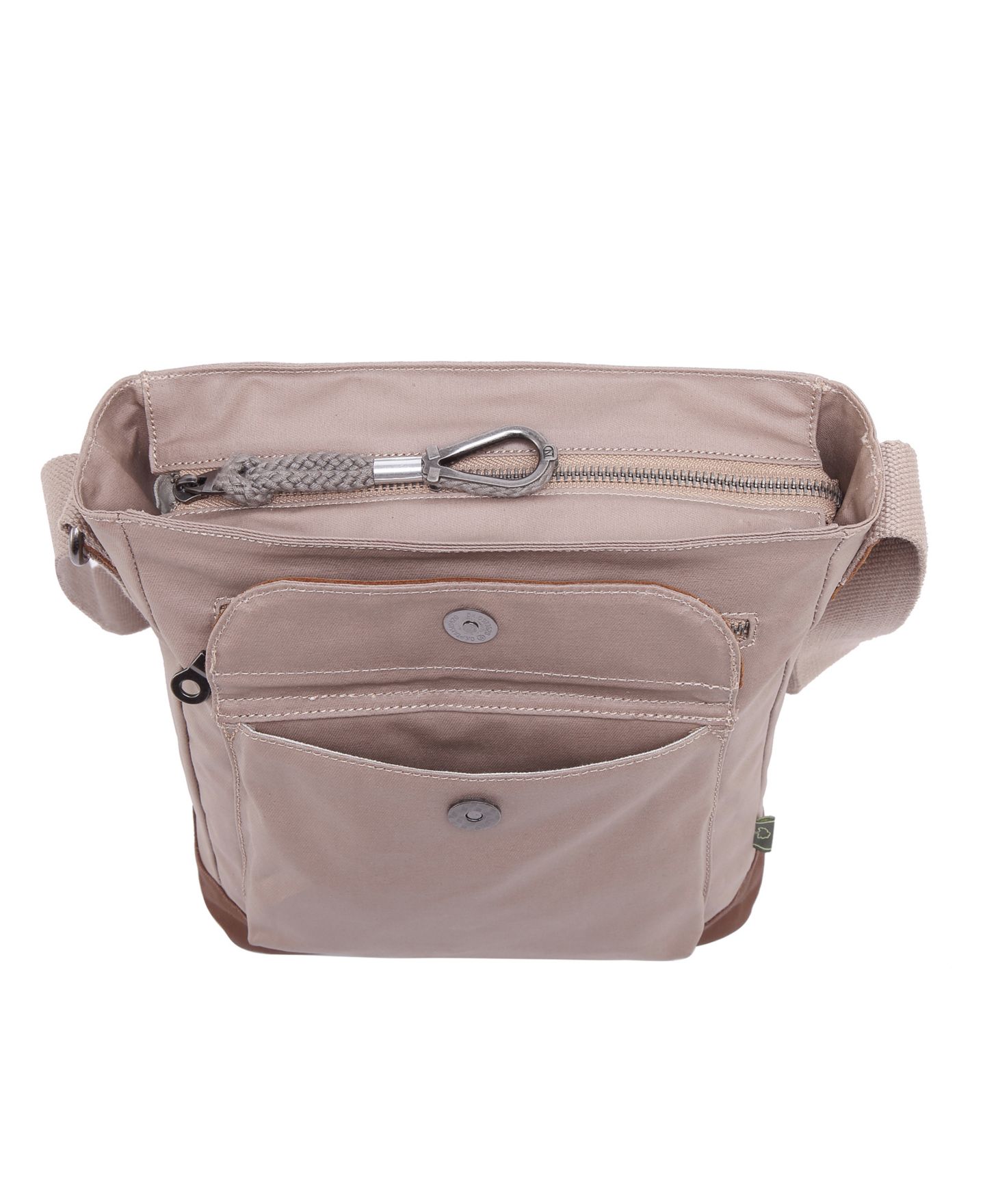 Женская сумка TSD BRAND Urban Light Canvas Crossbody Handbag, цвет: Бежевый — фото 6