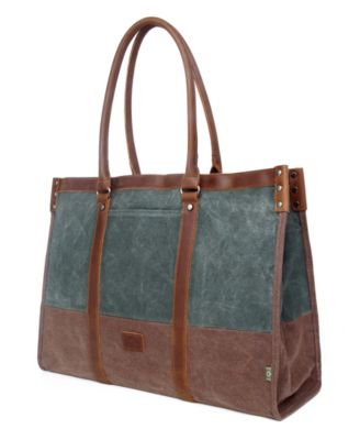 waxed canvas handbag