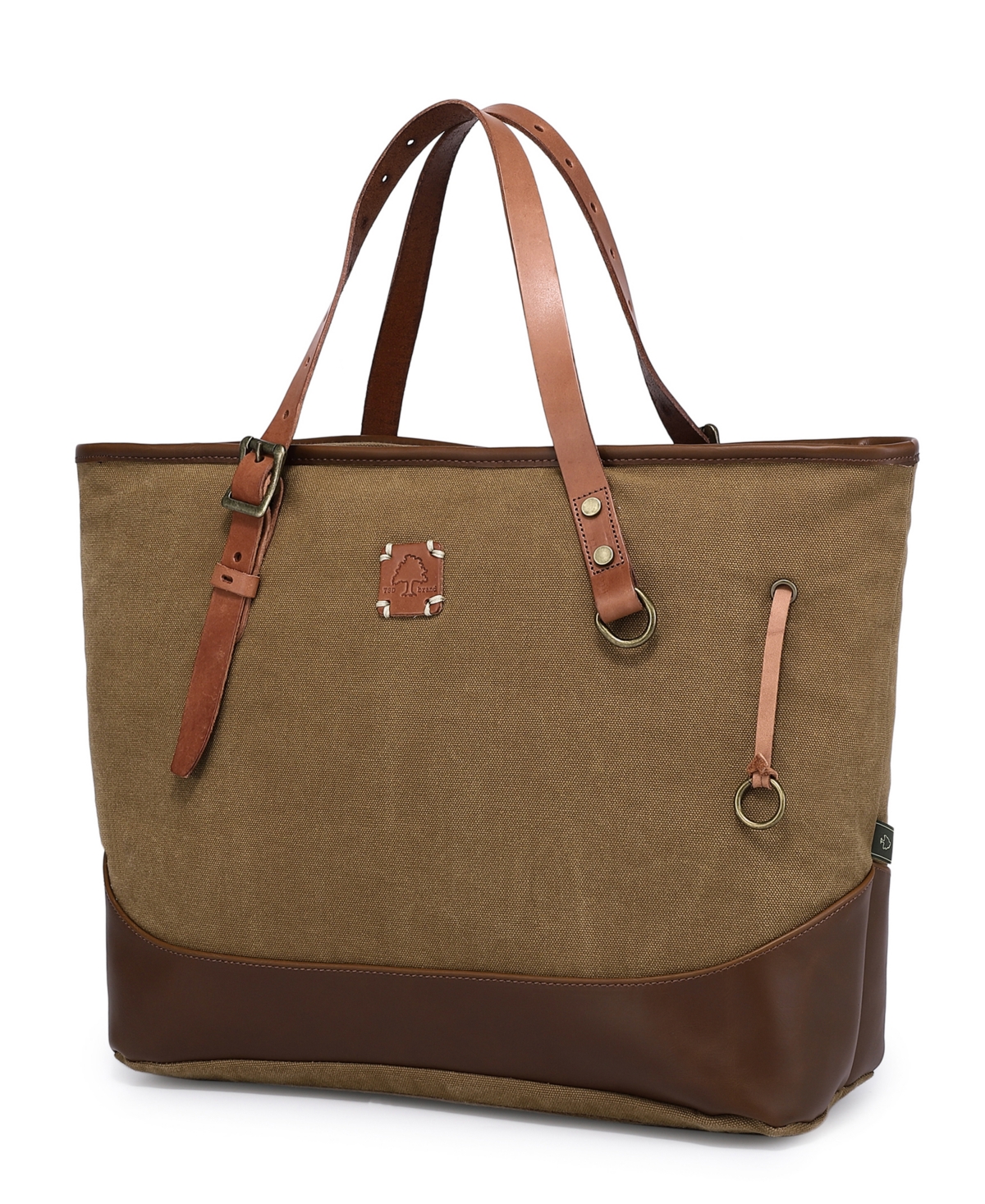 Tsd Brand Redwood Canvas Shopper Bag In Brown