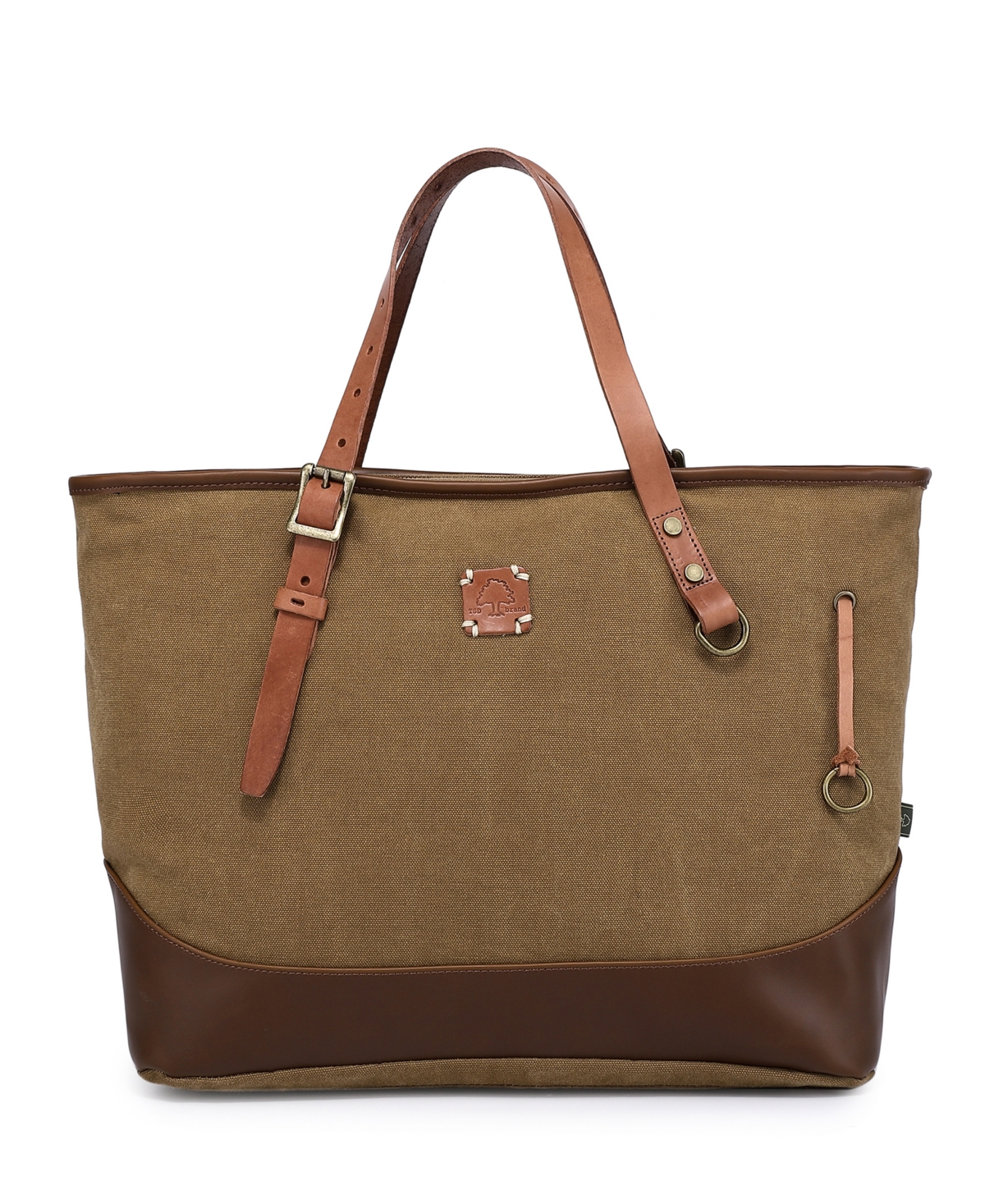 Tsd Brand Redwood Canvas Shopper Bag In Brown
