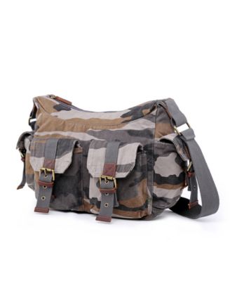 Camo Canvas Messenger Bag