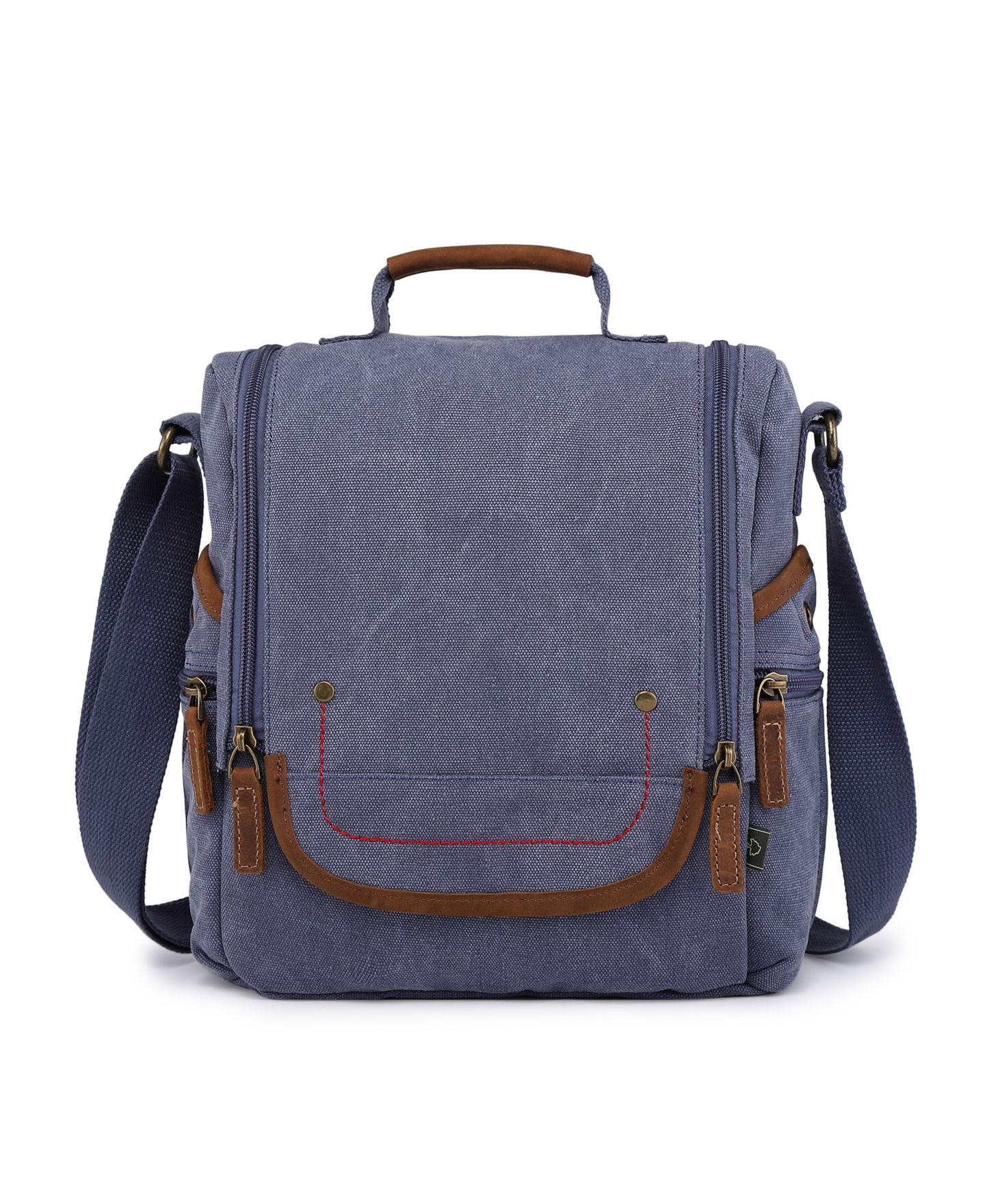 Женская сумка TSD BRAND Atona Traveler Canvas Crossbody, цвет: Синий — фото 1