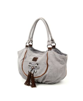 Bold Lotus Canvas Hobo Bag