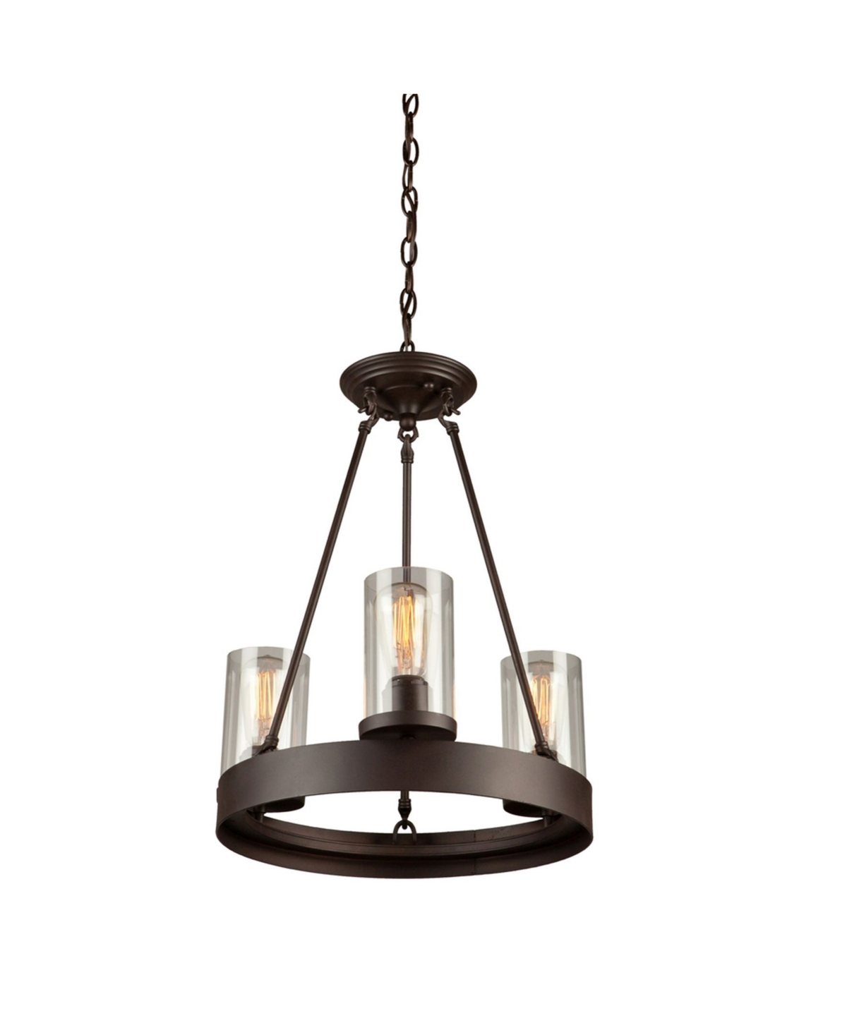 Artcraft Lighting Menlo Park Chandelier In Oil Rubbed Bronze,clear