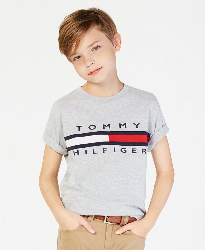 Tommy Hilfiger Big Boys Graphic-Print Cotton T-Shirt - Macy's
