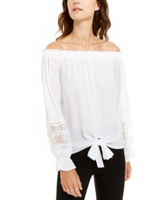 macy's inc off the shoulder tops