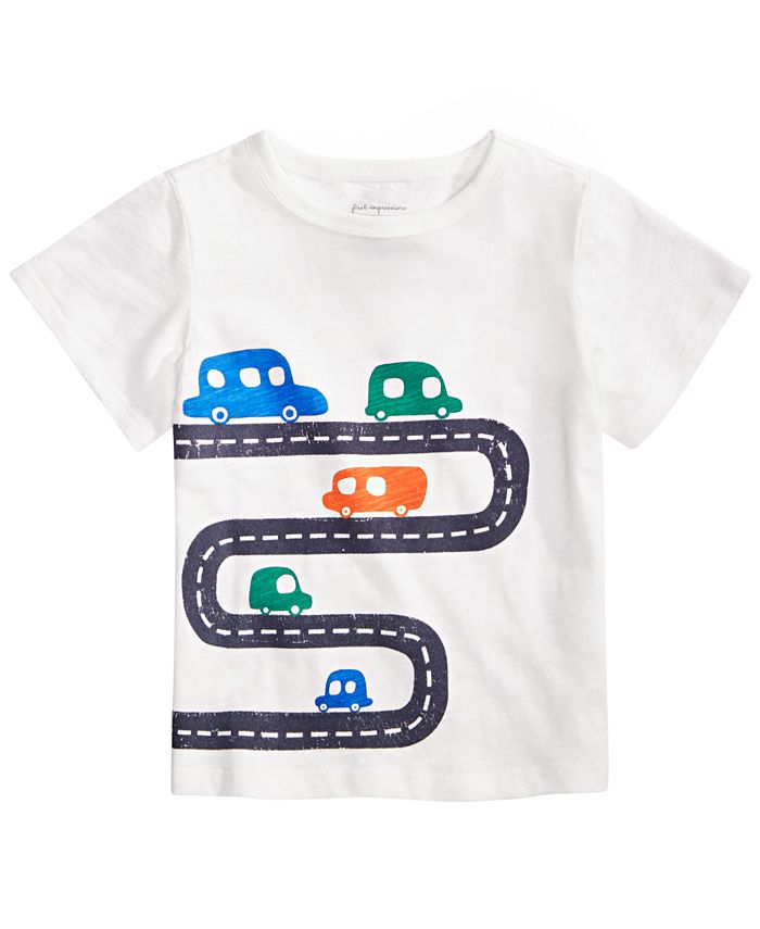 First Impressions Toddler Boys Cars-Print Cotton T-Shirt, Created for ...