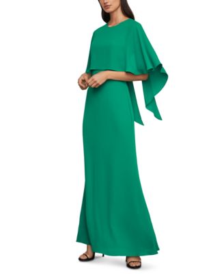 BCBGMAXAZRIA Capelet Column Gown - Macy's