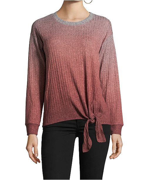 John Paul Richard Ombre Tie Hem Sweatshirt Reviews Macy S