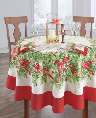 Holly Traditions Holiday Tablecloth - 60