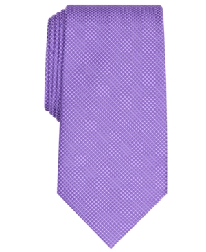 Club Room Men's Parker Classic Grid Tie, Created For Macy's In Purple