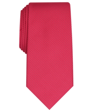 Club Room Men's Parker Classic Grid Tie, Created For Macy's In Red