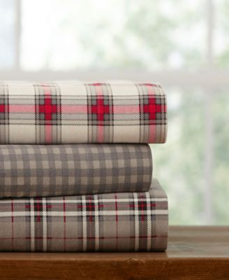 Pointehaven Plaid Flannel Sheet Set, Twin XL