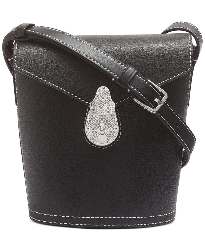 Calvin Klein Lock Leather Mini Bucket Bag & Reviews - Handbags &  Accessories - Macy's