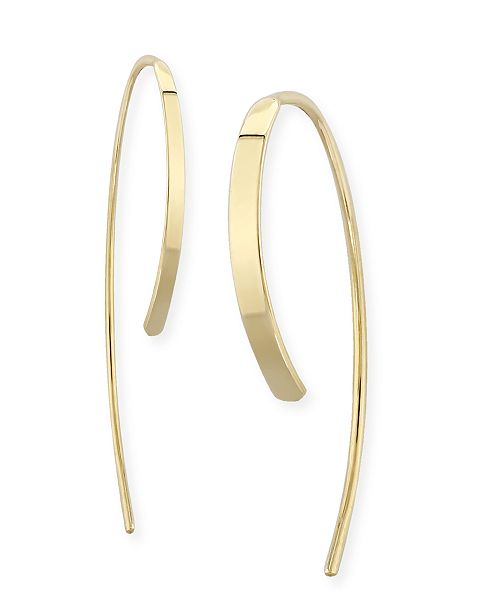 Macy's Simple Sweep Drop Earrings Set in 14k Gold & Reviews - Earrings ...