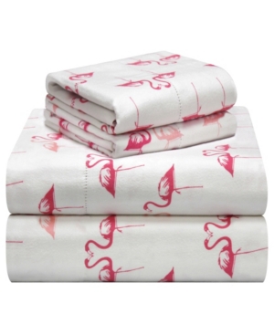 Pointehaven Printed Flannel Queen Sheet Set Bedding