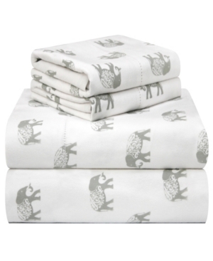 Pointehaven Printed Flannel Full Sheet Set Bedding