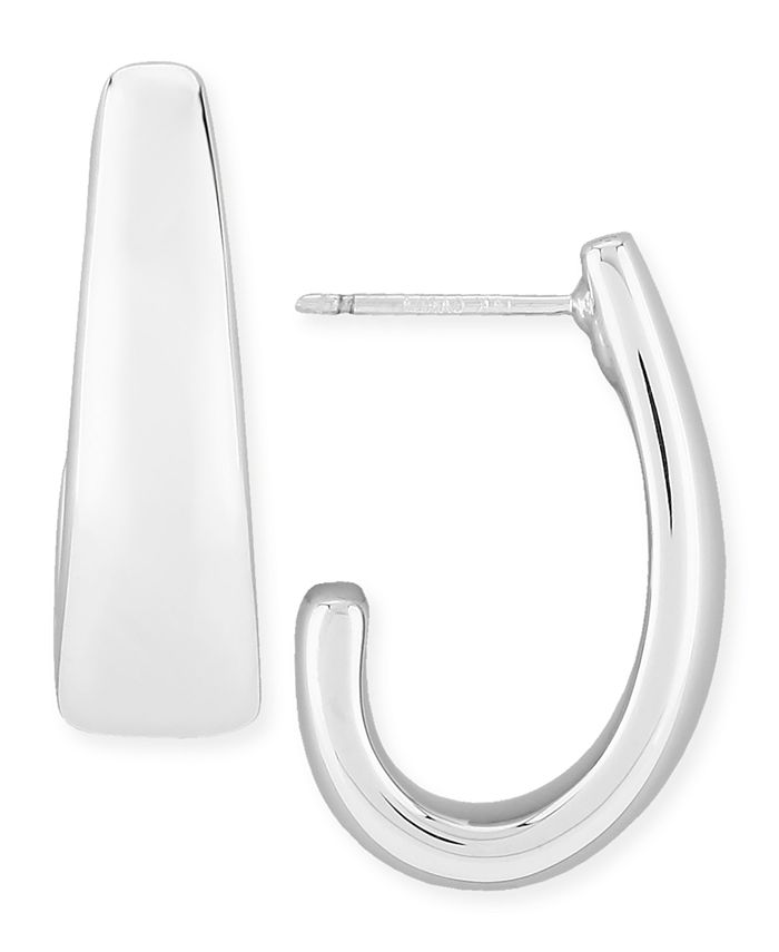 Macy's - J-Hoop Earrings Set in 14k White Gold