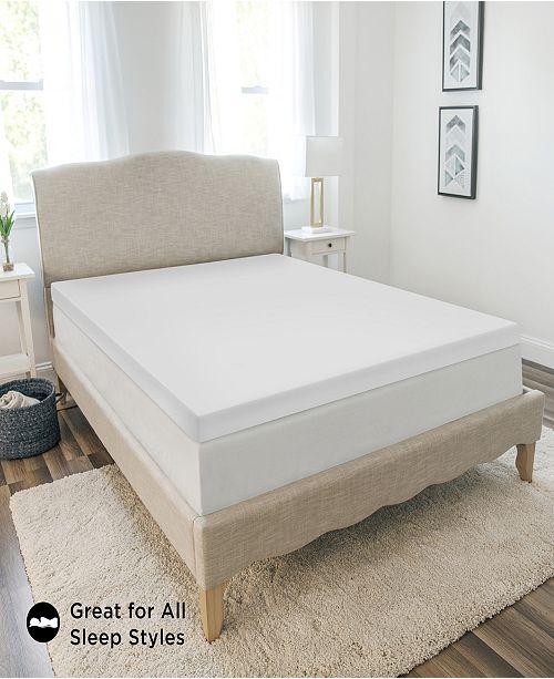 Sensorpedic 2 Inch Essentials Memory Foam Mattress Topper Reviews Mattress Pads Toppers Bed Bath Macy S