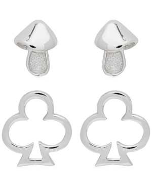 image of Link Up 2-Piece Set Mushroom and Club Sterling Silver Stud Earrings