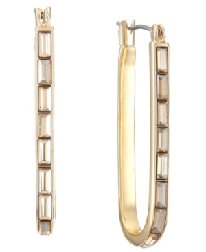 image of Trifari Gold-Tone Hoop Earrings