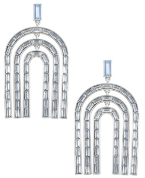 image of Trifari Silver-Tone Chandelier Earrings