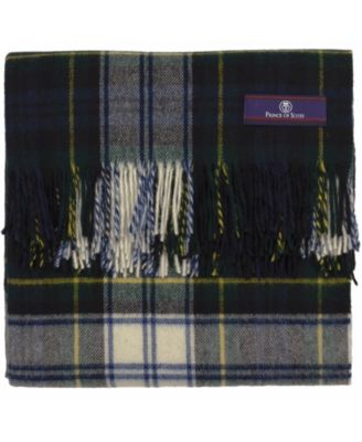 Highland Tartan Tweed Merino Wool Throw, 55" x 72"