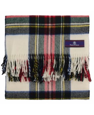 Highland Tartan Tweed Merino Wool Throw, 55" x 72"