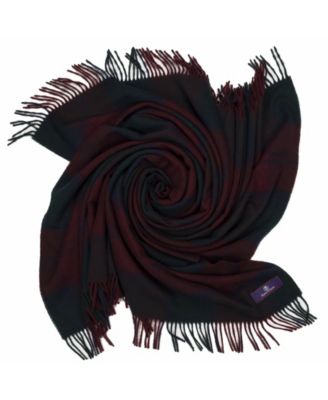 Highland Tartan Tweed Merino Wool Throw, 55" x 72"