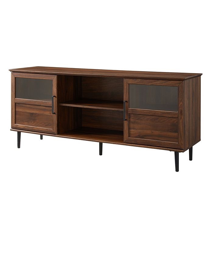 Walker Edison Glass Wood Split Panel Door TV Console Macy's